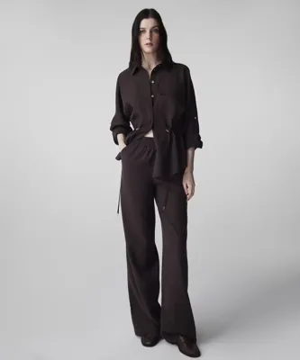 İpekyol Elastik bel wide leg fit pantolon