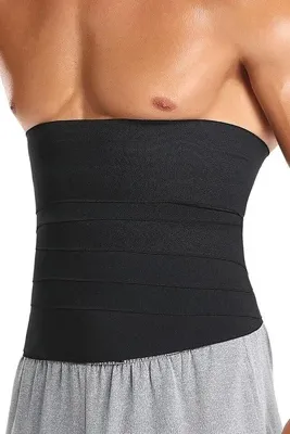 SAUNA SUIT 3 Metre Sarma Bel Korsesi Vücut Şekillendirici Bel Inceltici Duruş Düzeltici Unisex Spor Bel Korsesi