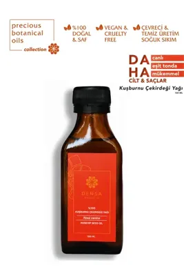 Densa Essential Kuşburnu Çekirdeği Yağı 100 ml - Katkısız - Soğuk Sıkım - %100 Saf ve Doğal