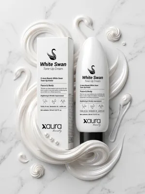 XAURA GLOBAL Xaura Beauty White Swan Tone-up Kremi 150 Ml Yüz & Vücut İçin