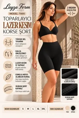 Layza Form Toparlayıcı Lazer Kesim Korse Şort