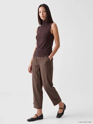 LCW EVERYDAY Beli Lastikli Modal Karışımlı Kadın Pantolon