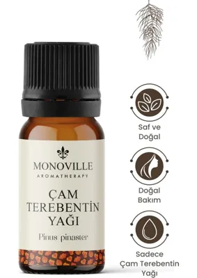 Monoville Çam Terebentin Uçucu Yağı 10 ml Saf ve Doğal (Pine Turpentine Essential Oil)