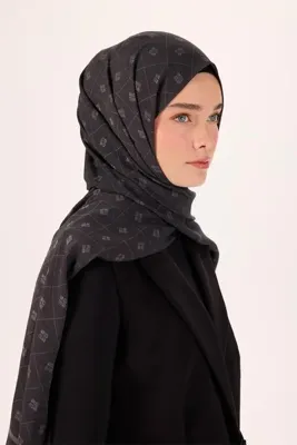 Silk Home Pamuk Polyester Liva Şal Füme Desenli Tok Duruşlu 90x200