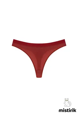 MİSTİRİK Paulo Model Fitilli Tanga Slip Iz Belli Etmez Külot Bordo Renk