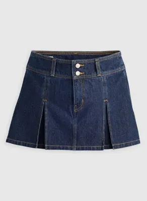 Levi's Levis Lacivert Kadın Denim Etek INVERTED PLEAT MINI 0089S-0002