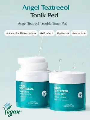 Diğer Passıon & Beyond Angel Teatreeol Trouble Toner Pad Tea Tree Aha Bha Akne Karşıtı Tonik Ped 185 Ml 130 Ped