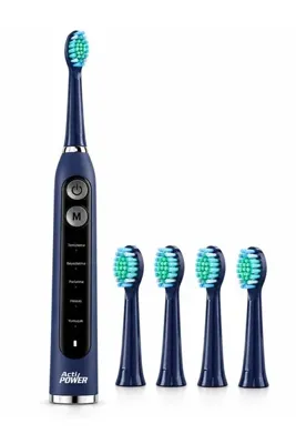 Janissary Dynamic Clean K06 Şarjlı Elektrikli Diş Fırçası – Sonic Teknoloji, 5 Temizleme Modu, 5 Fırça Başlığı, IPX7 Su Geçirmez, USB Type-C Şarjlı, Lacivert