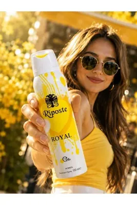 ORİON GLOBAL Riposte Royal Deodorant Sprey 150 ml – 24 Saat Kalıcı Koruma – Sarı/Beyaz (Royal Serisi)