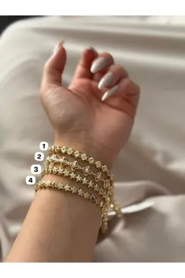 CM Jewelry AY ACCESSORİES 14K ALTIN KAPLAMA ÇELİK BİLEKLİK VİP