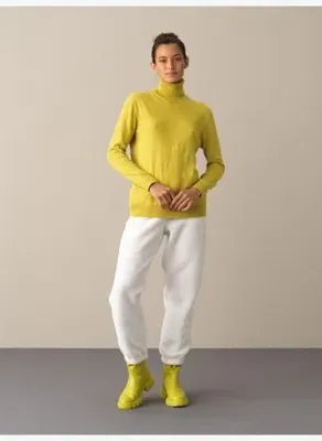 Xint Sarı Regular Fit Basic Kazak