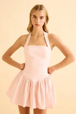 AQUELLA Nina pudra mini elbise