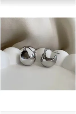 shop Topçuk gümüş renk küpe