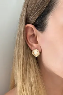 Lavian Accessories Burgu İnci Küpe