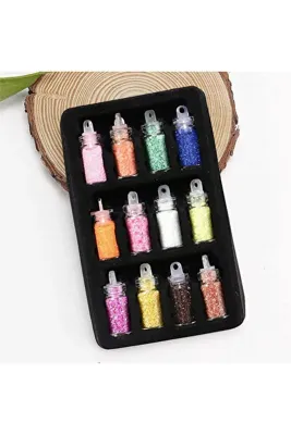 Moziur Nail Art Tırnak Süsleme Mini Simli Pullu Süs Seti