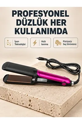 Eco Lounge İyonik Saç Düzleştirici – 220°C Isıya Kadar Çıkan, LED Göstergeli ve Eşit Isı Dağılımlı Plaka