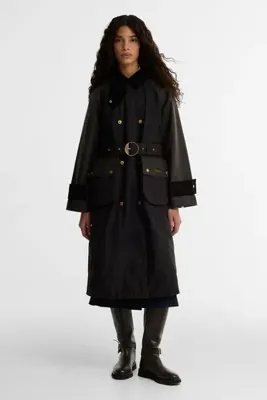 Barbour Elva Yağlı Ceket RU91 Rustic Muted Mixed Tartan
