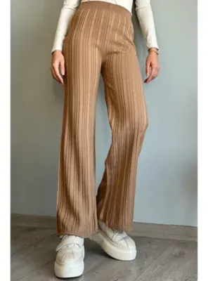 InStyle Fitilli Camel Triko Pantolon