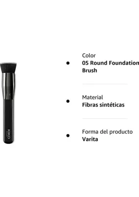Str Store Face 05 Round Foundation Brush | Flat-Topped Brush With Synthetic Fibers For Applying Liquid Or Mousse Products