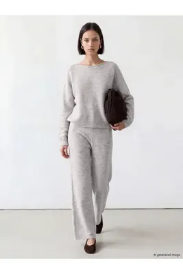 LC Waikiki Gencc Kalitesiyle LCW Comfort Gri Düz Standart & Regular Kadın Eşofman Altı