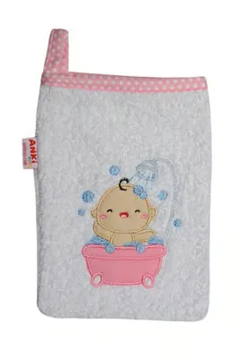 AnkiToys Sevimli Bebek Banyo Lifi & Kesesi Pembe