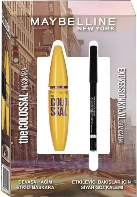 Maybelline New York The Colossal Go Extreme Maskara + Expression Linerefine Kajal Göz Kalemi