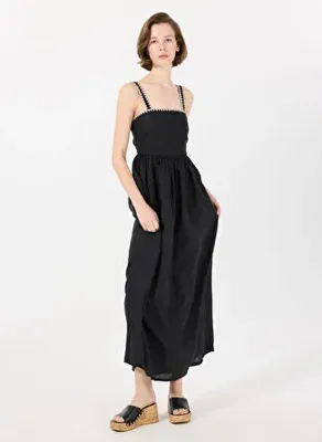 Mr. Mood Siyah Kadın Kare Elbise MRS ANA DRESS