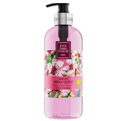 Doğal zeytinyağlı sıvı sabun japon kiraz çiçeği 500 ml pet şişe