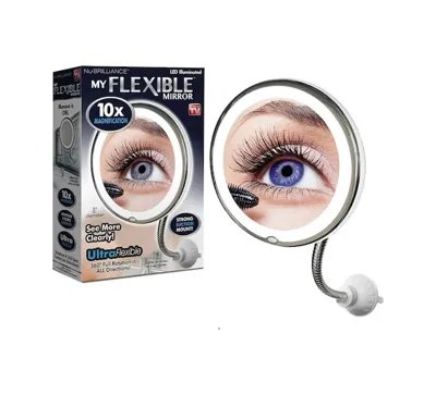 Mobee Flexible 10x Zoomlu Esnek ve Işıklı Makyaj Aynası