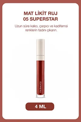 Farmasi Uzun Süre Kalıcı Kadifemsi Yapı Mat Likit Ruj | 07 Monkey Maker