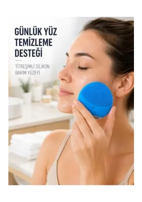 Bomii Yumuşak Silikon Titreşimli Şarjlı Yüz Temizleme ve Cilt Bakım Fırçası