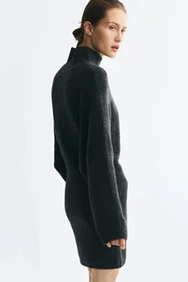 H&M Yarım Balıkçı Yakalı Triko Elbise