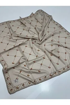 Levidor Yeni Sezon Trend Polyester Twill EŞARP açık vizon