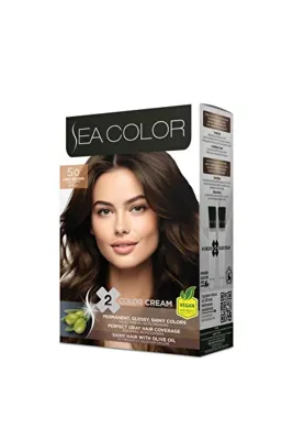SEA COLOR Set Saç Boyası 5.0 Açık Kahve