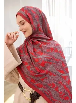 Silk Home Urban Hours Şal Desen Kırmızı Mayda Şal