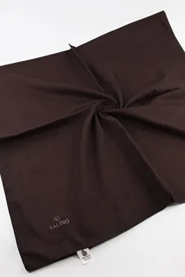 Valino 120x120 Düz Renk Pamuklu Eşarp - Acı Kahve
