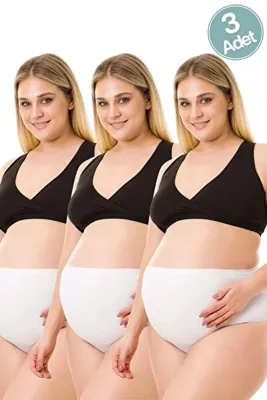par lingerie pl 3'lü Pamuklu Hamile Külodu