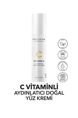 Mádara C Vitaminli Aydınlatıcı ve Onarıcı Yüz Kremi 50ml