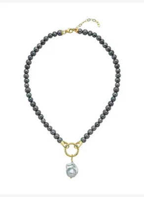Linya Jewellery Odra Siyah Barok İnci Kolye