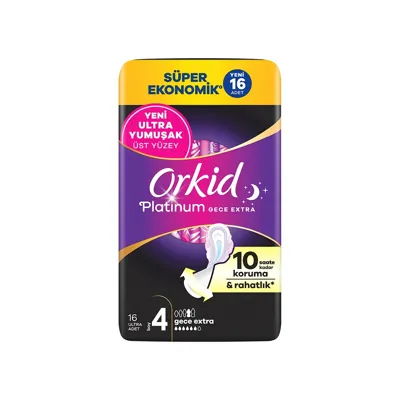 Orkid Platinum Dörtlü Paket Gece Ekstra 16'lı