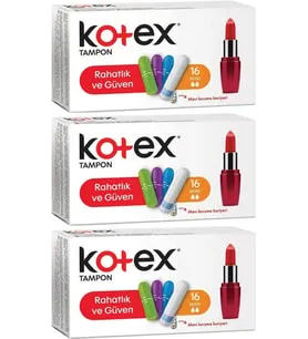 Kotex Tampon Süper - Mini - Normal 48 Li Karma Set 3pk 16