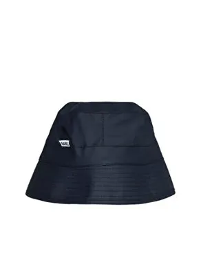 Rains Bucket Hat W2 Lacivert Kadın Logo Baskılı Bucket Şapka