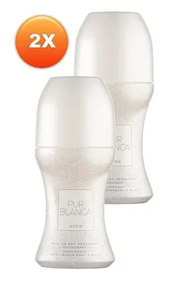 Avon Roll-On Deodorant Pur Blanca Ferah Çiçeksi Koku Kadınlar İçin 2x50 ml - Saf Aşkın Yansıması İkili Seti