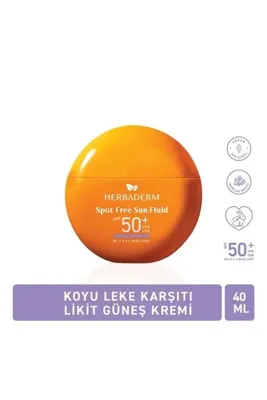 Herbadent Spot Free Sun Fluid SPF 50+ 40 ml | Mat Bitişli Leke Karşıtı Likit Yüz Güneş Koruyucu