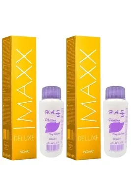 Maxx Deluxe Saç Boyası Fındık Kabuğu-7/3 60 Ml. H.a.ss Oksidan 60 Ml. (2'ŞER ADET)