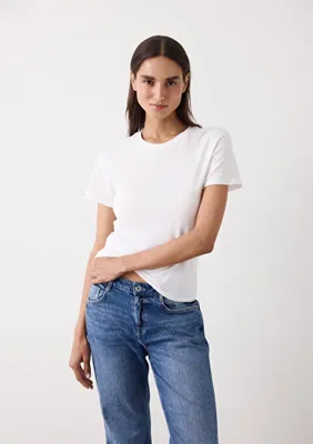Penti Kırık Beyaz Basic Slim Fit Kısa Kollu Tişört