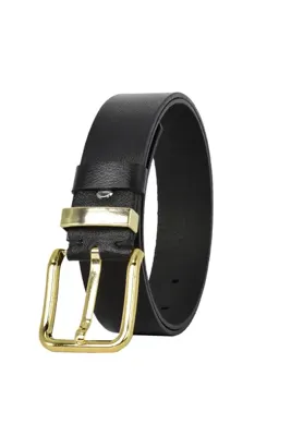 GoDeri %100 Hakiki Deri Gold Tokalı, Metal Köprülü Siyah Kadın Kot Kemeri, 4 Cm=2li-met.köprü.-byn-76