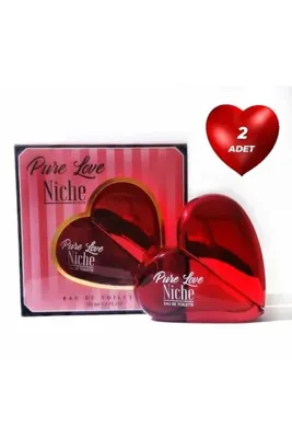 Niche pure love Kadın kalpli Parfüm Edt 50 Ml GABRİNİ 2 ADET