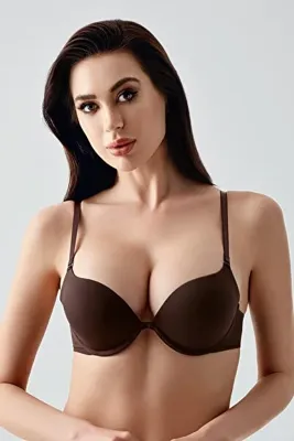 cotonhause Kadın Push-Up Çift Dolgulu Kahverengi Sütyen 337035