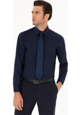 Cacharel Lacivert Yün Karışımlı Takım Elbise Slim Fit 50306815 VR033